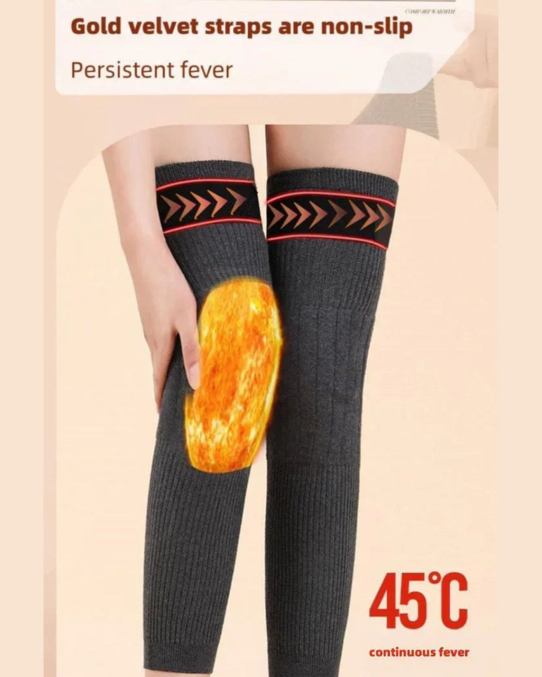 🔥 2 Pcs Premium Winter Knee Warmers – With Adjustable Belt for Pain Relief- Free Delivery